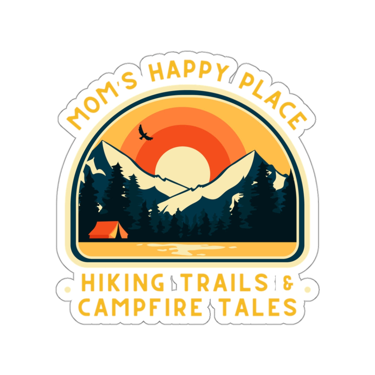 Mom's Happy Place Sticker