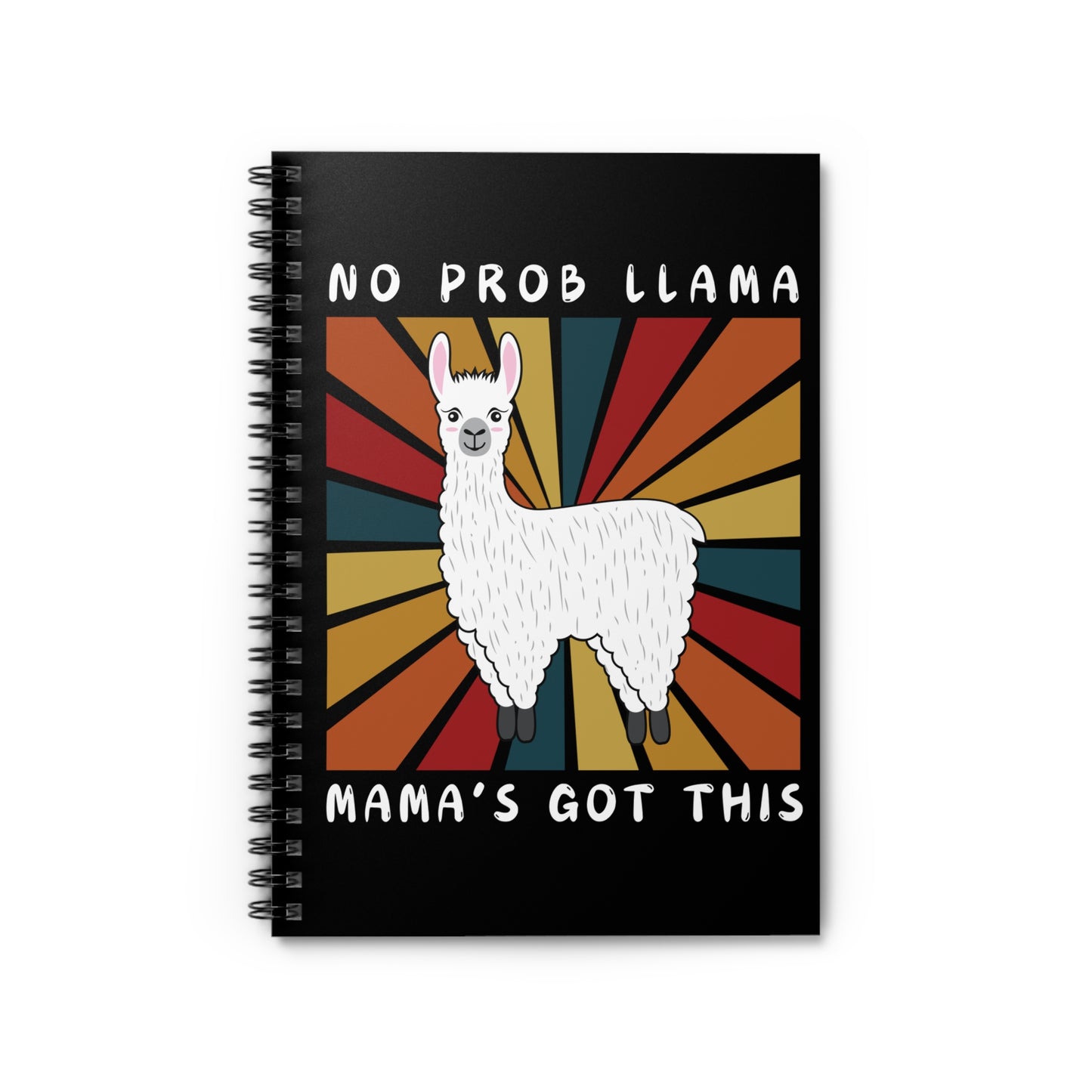 Llama Mama Retro Notebook