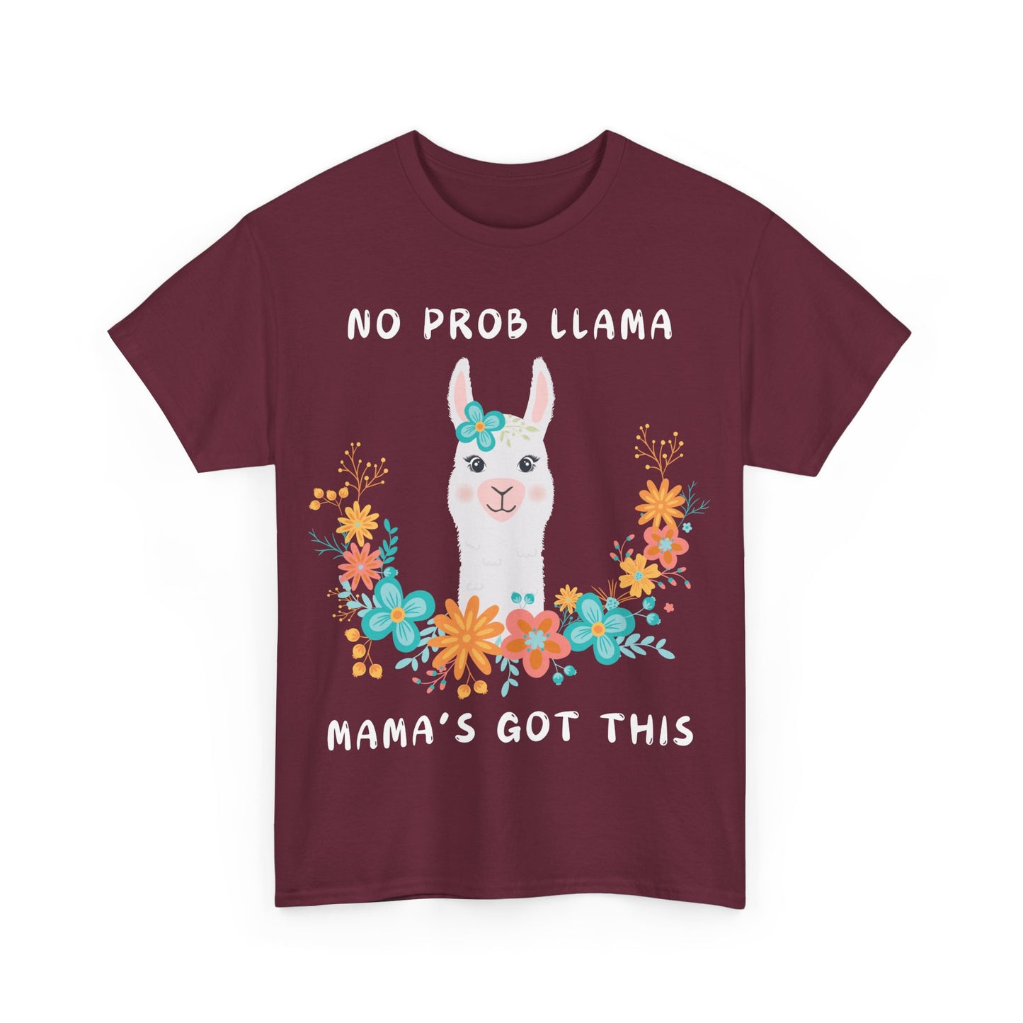 Llama Mama Flowers T-Shirt